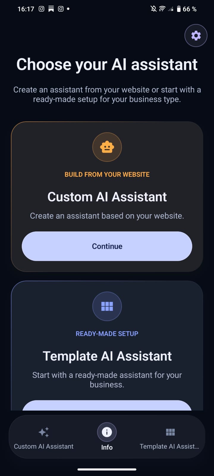 NexaFlow main mobile application interface